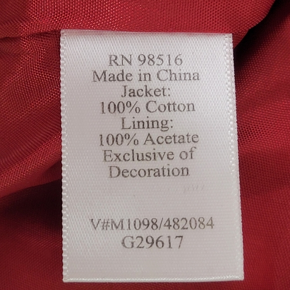 Coldwater Creek Rich Red Velvet Blazer - Picture 10 of 11